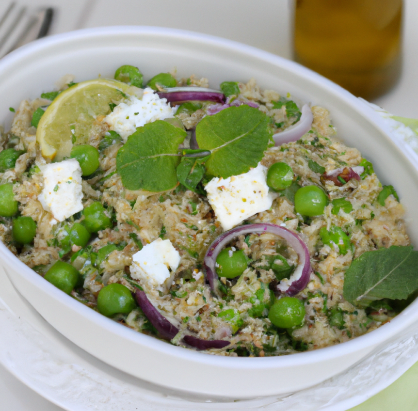 Salade de quinoa et petits pois à la méditerranéenne au cookeo Cookeo