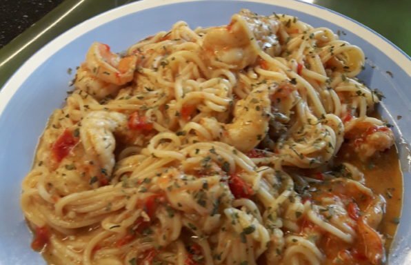 Spaghettis aux scampis au cookeo