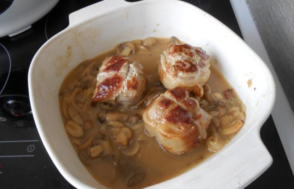 paupiette de porc aux champignons au cookeo