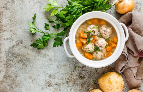 Soupe sarrasin et boulettes de viande au cookeo