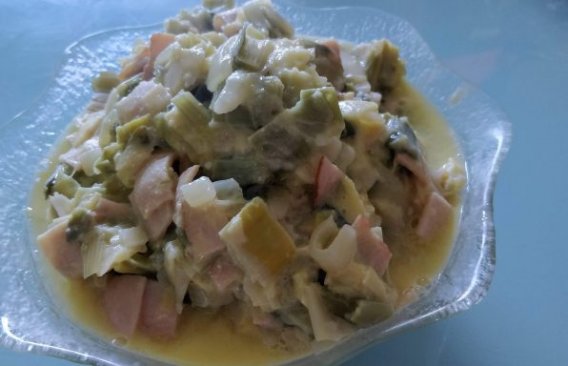 Poireaux façon carbonara ww au cookeo