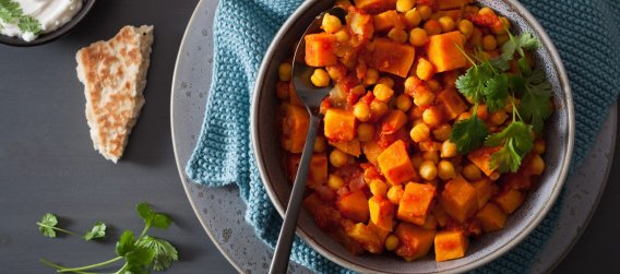 Curry de pois chiches et patate douce au cookeo