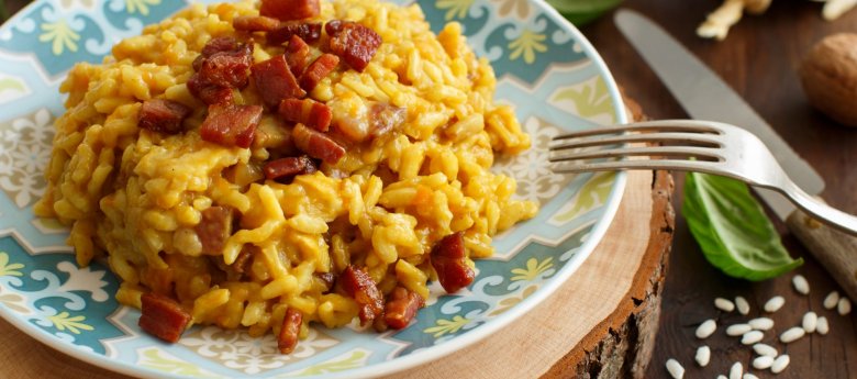 Risotto au potiron et aux lardons