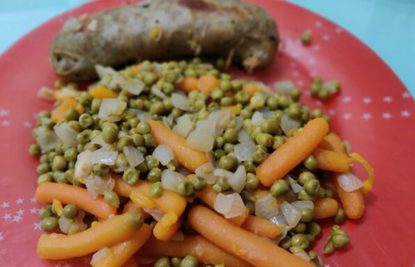 Andouillette de canard et petits pois carottes express au cookeo