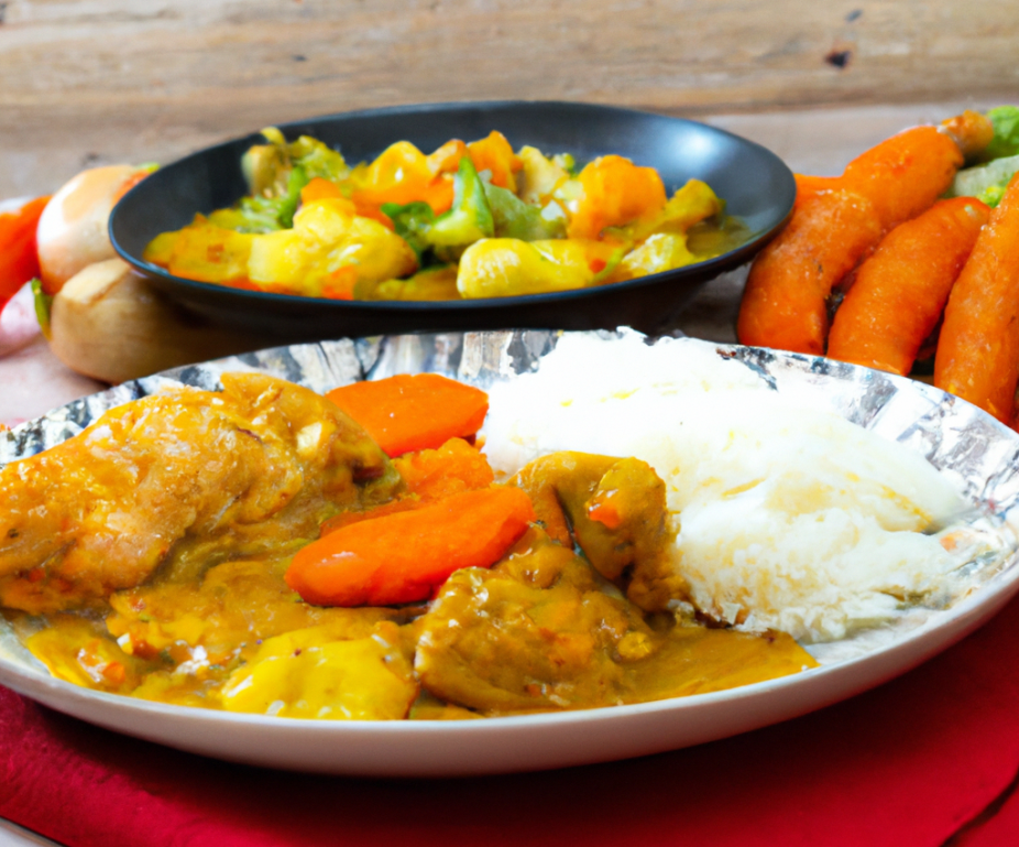 Poulet aux carottes et au curry au cookeo