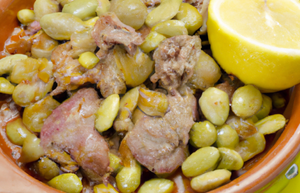 Tajine de veau aux fèves et citrons confits