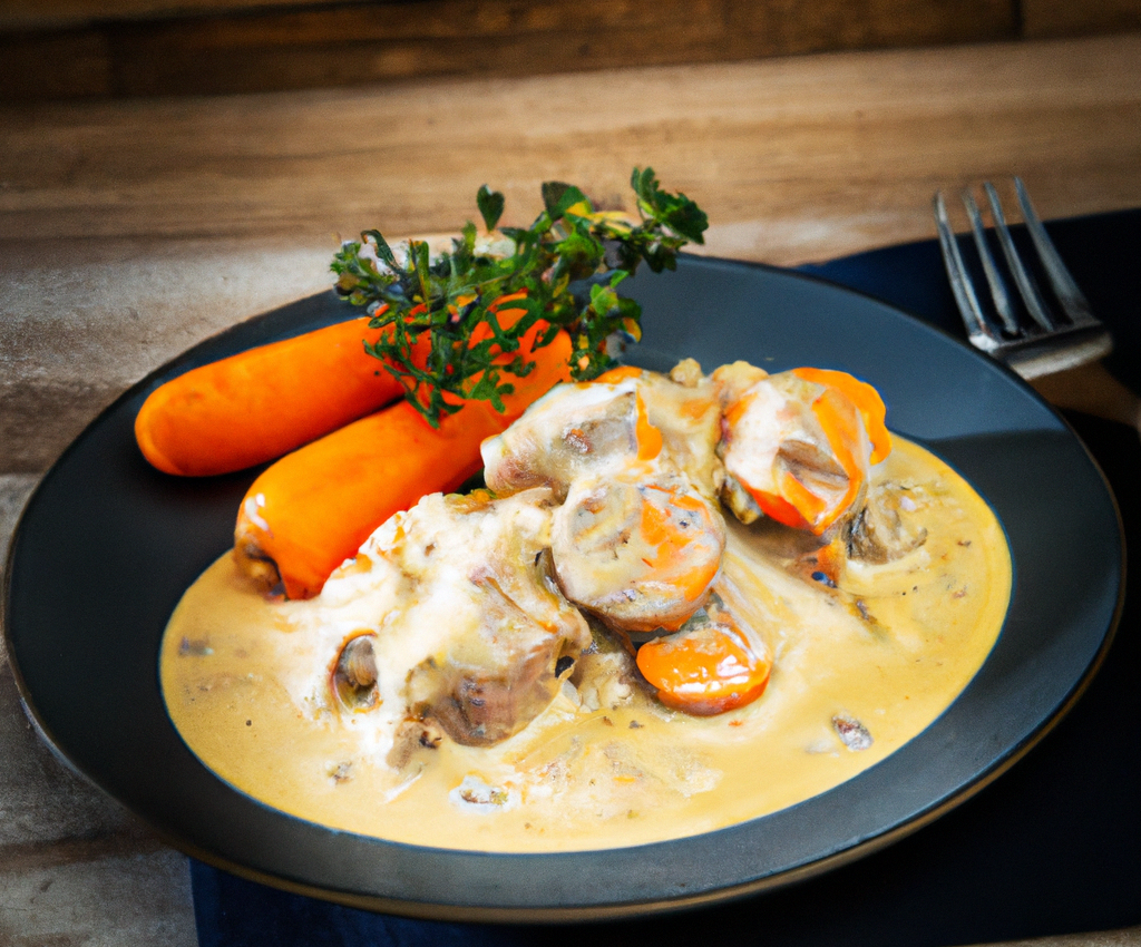 Sauté de veau aux carottes à la crème