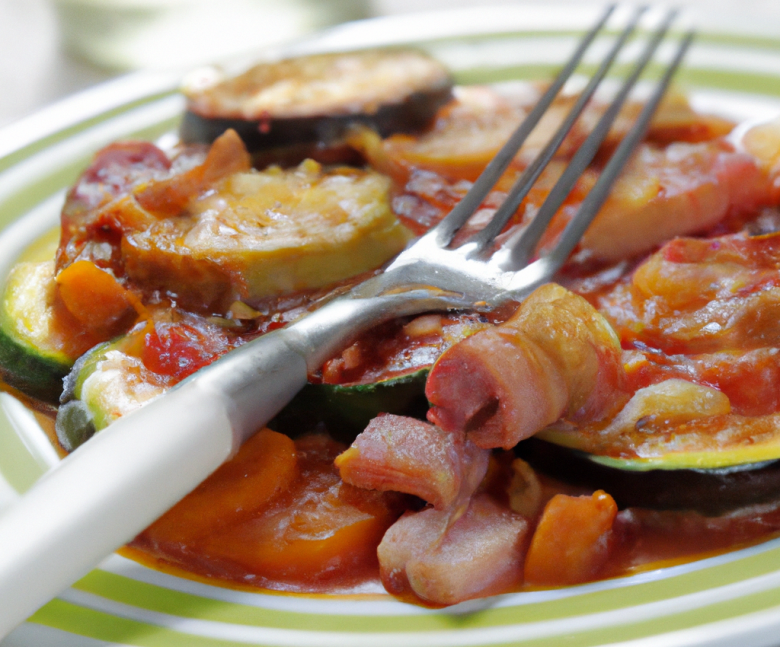 Ratatouille avec dés de jambon