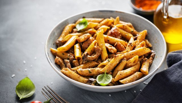 Penne aux Champignons à la Crème