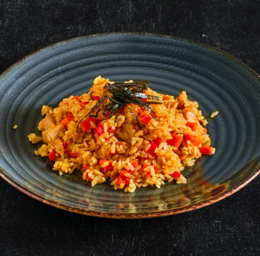 Risotto au Curry de Poulet et Poivron Rouge au cookeo - Cookeo Mania