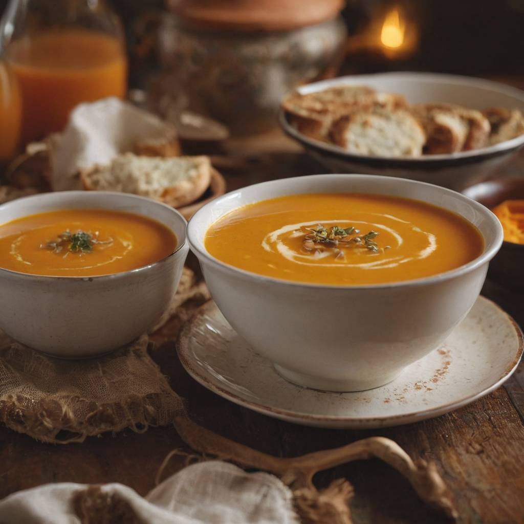 Soupe de Butternut, carotte et oignon rouge caramélisé : un régale d'automne.