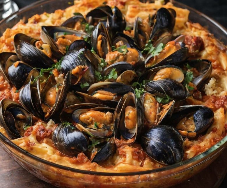 Pâtes aux moules, chorizo et parmesan gratinées avec l’Extra Crisp : un plat croustillant et fondant à souhait !