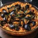 Pâtes aux moules, chorizo et parmesan gratinées avec l’Extra Crisp : un plat croustillant et fondant à souhait au multicuiseur cookéo