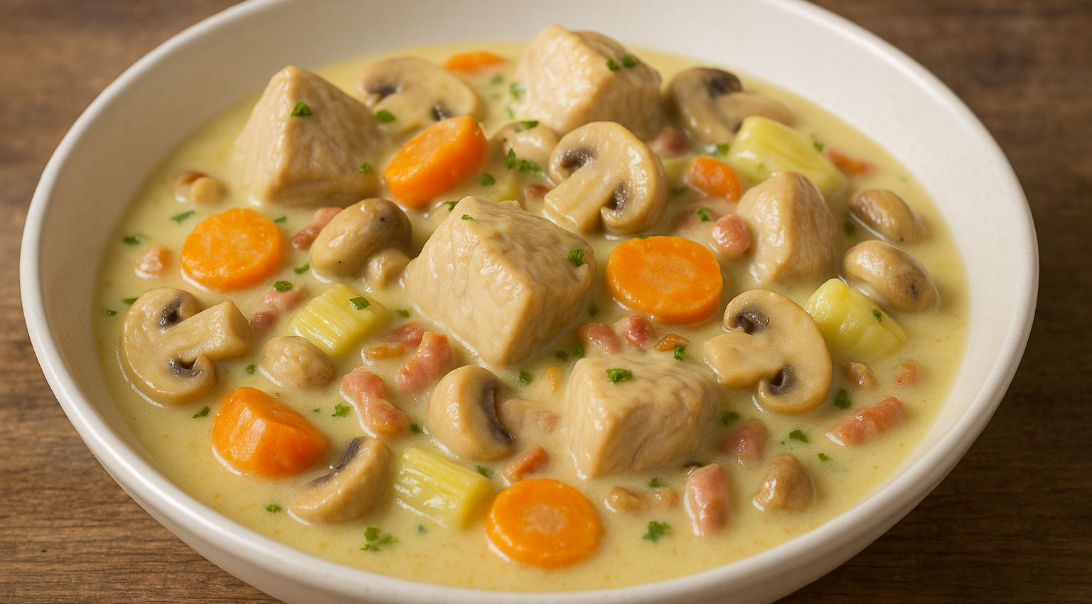 Blanquette de Dinde à l'Ancienne au cookeo
