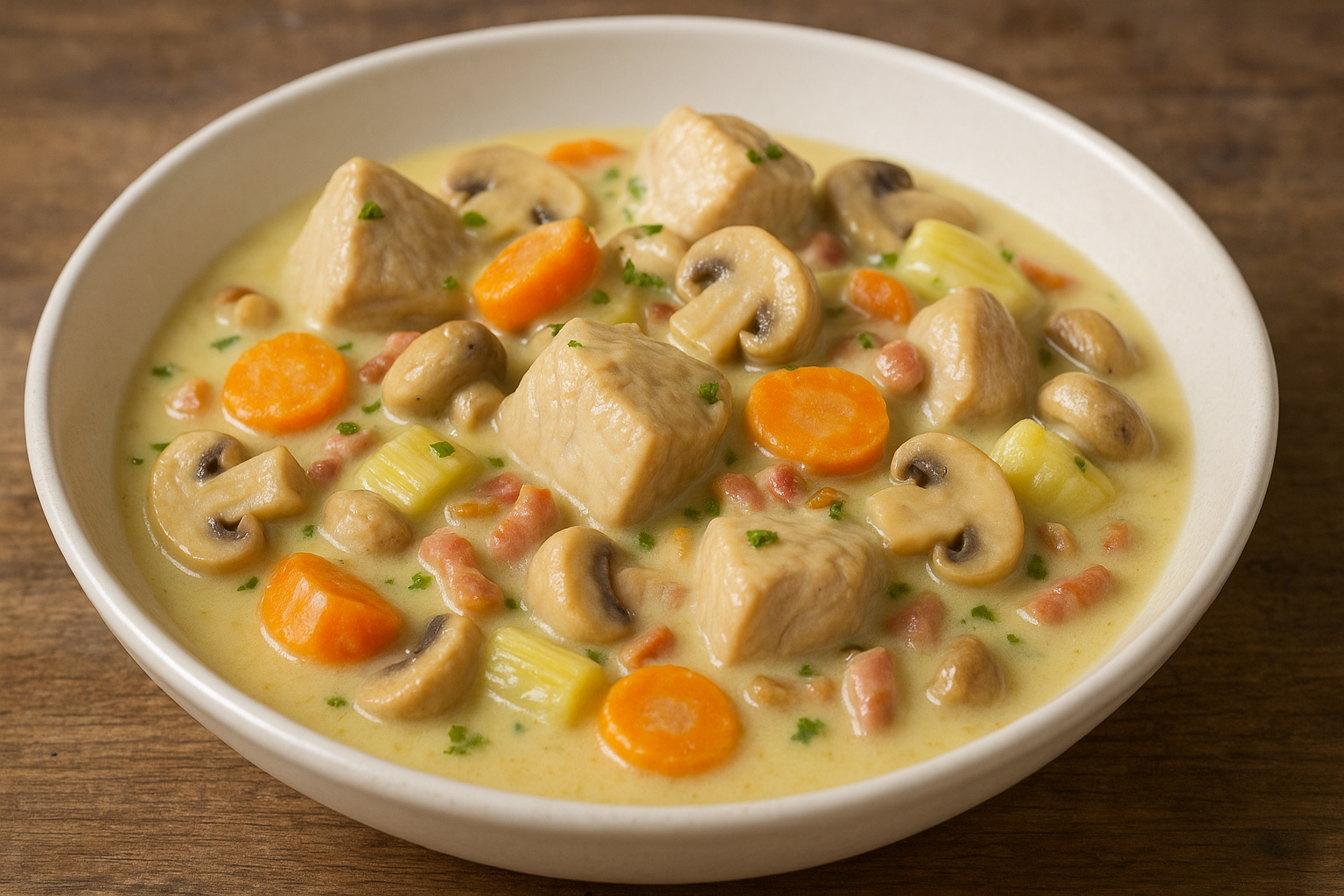Blanquette de Dinde à l'Ancienne au cookeo